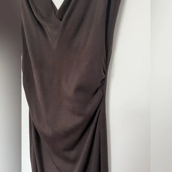 DIANE VON FURSTENBERG — Vintage Wool Midi Dress (Brown) — Size 8 - Picture 3 of 6